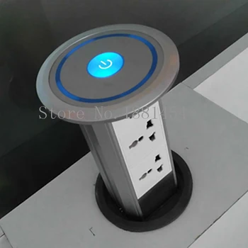 Cheap Intelligent Lifting Pop Up Desktop Socket/Domotical Smart Motorized Pop Up Socket High Class And Modern Kitchen Power Grommet