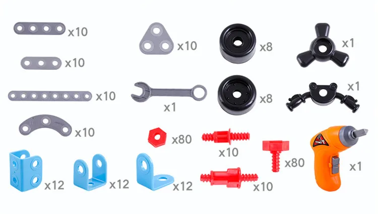 Детский набор создателя электрическая детская дрель питания раннее развитие ребенка пластиковая электрическая токарная гайка строительный блок игрушки для мальчиков винт
