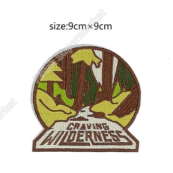 

3.5" Hiking Travel Souvenir Patches Craving Wilderness Clothes Stickers MOTIF APPLIQUE Clothing Iron On Badge