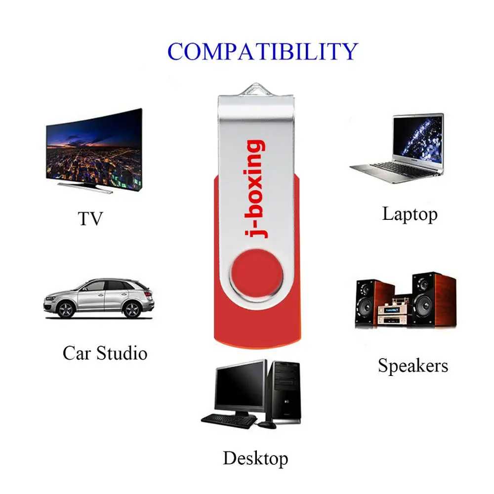 USB флеш накопитель J boxing металлический вращающийся 64 ГБ 128 16 32 8 для ПК Macbook Red|USB