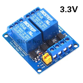 

3.3V 2 Channel Relay Module High and Low Level Trigger Dual Optocoupler Isolation 3.3V Relay Module