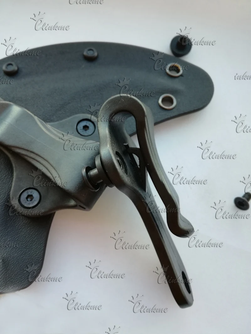 3.43" *2.0"(85mm*52mm ) excellent Kydex Holster / sheath Clips knife scabbard Clip DIY Black Clip with screw