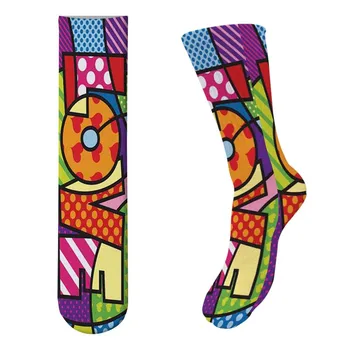 New Arrival Kawaii Popcorn Long Socks 3D Printed Cartoon Women's Knee Socks Cute Novelty Casual Cotton Hamburger Socks cute hamburger land line telephone