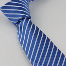 Для мужчин костюм Галстуки Дизайн синий с белым Диагональ Полосатый галстук узкий галстук 7 см рубашки платья свадебные галстук gravatas Corbata