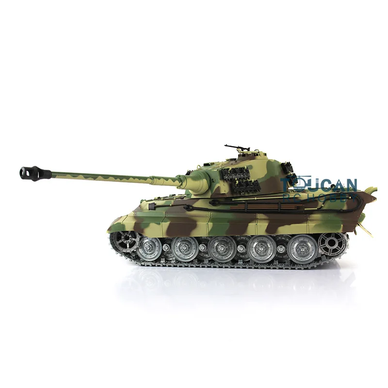 

US Stock Fast Free 2.4Ghz 1/16 Scale HengLong King Tiger RTR RC Tank 3888A Metal Tracks Wheels 360 Degrees Rotatio Turret