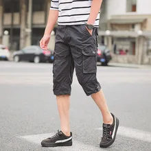 Летние повседневные военные шорты, мужские Модные хлопковые шорты большого размера, мужские шорты-карго в уличном стиле, мужские спортивные шорты