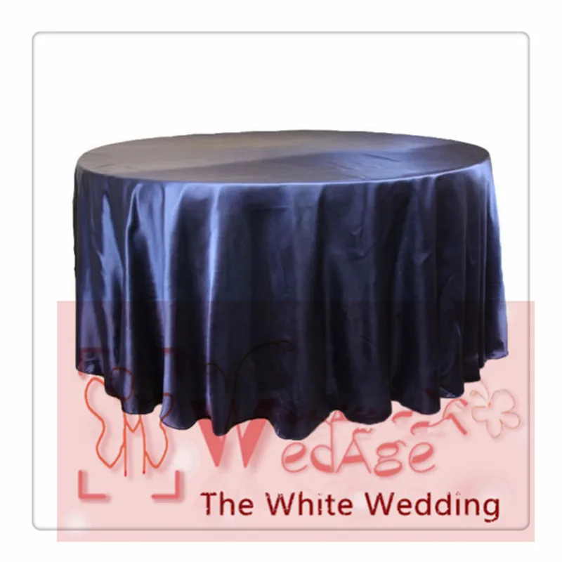10pcs 120'' Round Satin Tablecloths for Weddings linen tableclothin