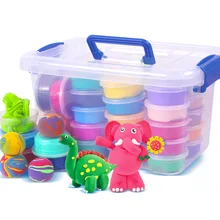 24/36 Pcs Colorful DIY Polymer Plasticine Modelling Clay Fimo Slime Stress Relief Kids Hand Putty Mud Toys Gift With Storage Box