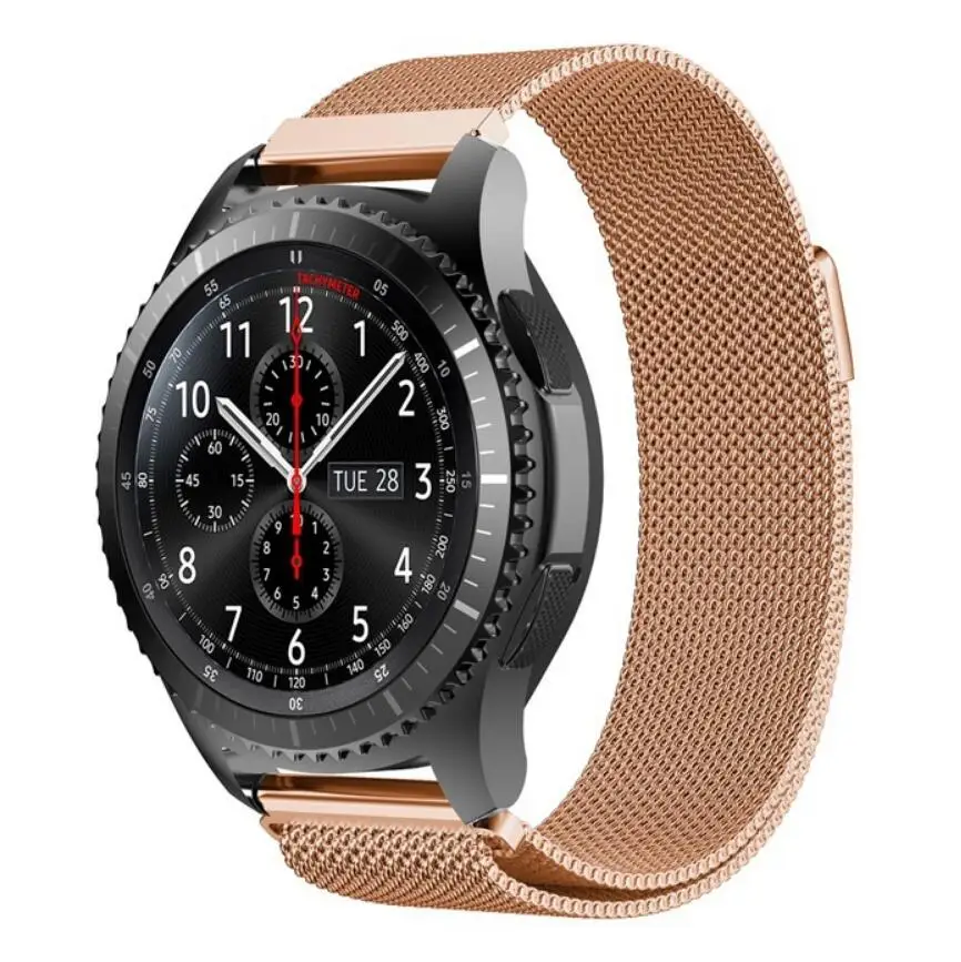 KINGBEIKE Milanese WatchBands For Samsung Galaxy Gear S2 S3 Classic Frontier R760/765/770 Metal Smart Watch Strap 20mm 22mm