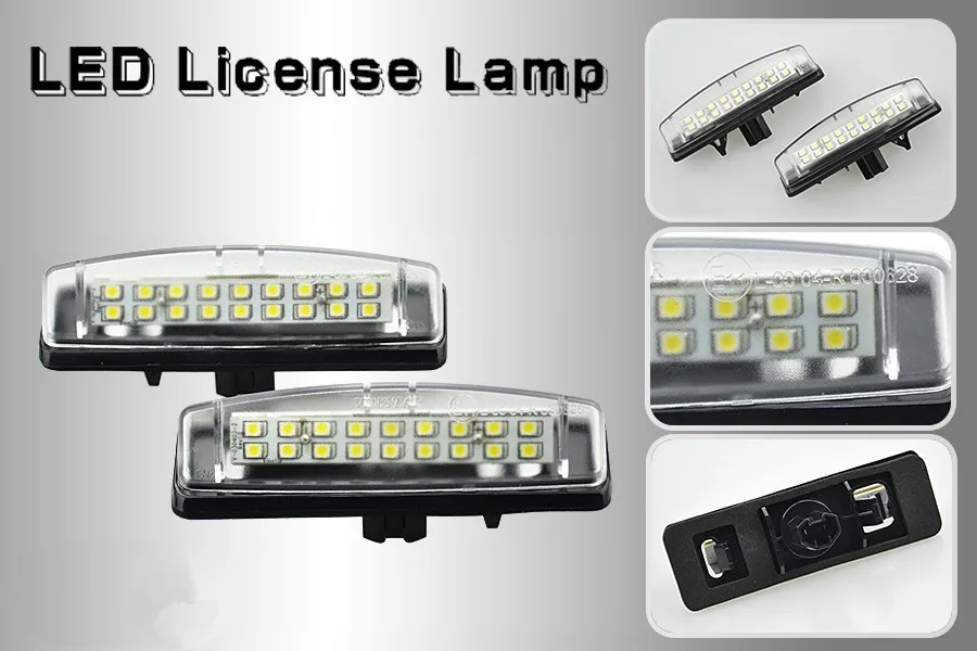 

2x For Prius 2000~2003 Echo 4D 1999~2005 Avensis Verso 2001~ Camry/Aurion 2006 ~ Car LED License Plate Light Number Plate Lamp