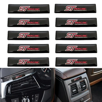

10pc ST RACING Car styling Steering wheel 3D Emblem Sticker Wheel Decal Fit for Ford focus 2 focus 3 Fiesta EcoSport accessories