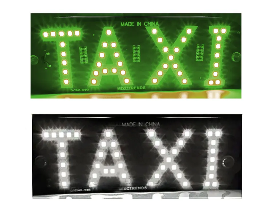 12V Taxi LED Panel Light RGB Auto Windscreen Cab indicator Lamp Inside Light Sign LED Windshield License Plate Taxi Light Lamp