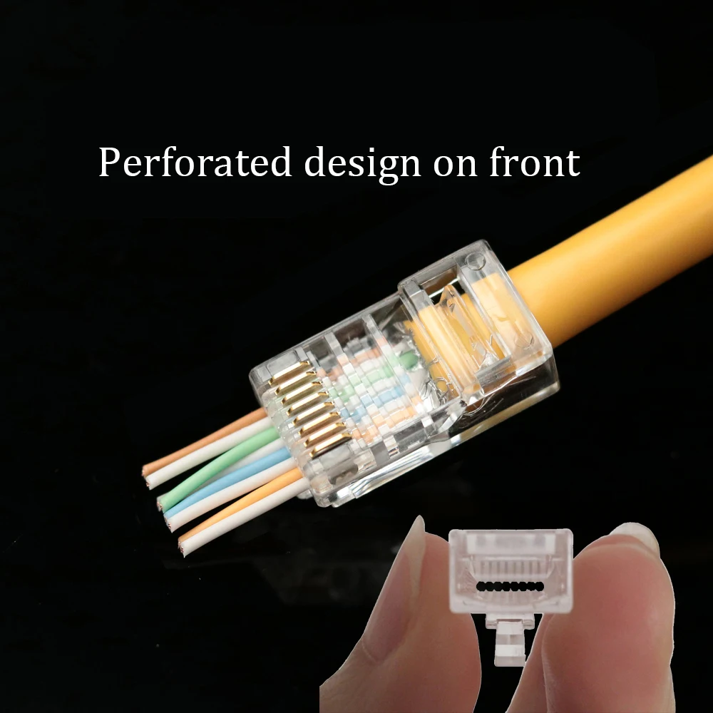 Xintylink Rj45 Conector Cat6 50u 6u Cabo Ethernet Rg45 Plug Cat5e Utp 8p8c rj 45 Cat Rede Modular Lan Jack Cat5 Keystone - Imagem 5