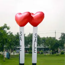 Счастливые надувные волны одна нога многоцветный руки воздушный танцор небо танцор 6 м рекламные надувные