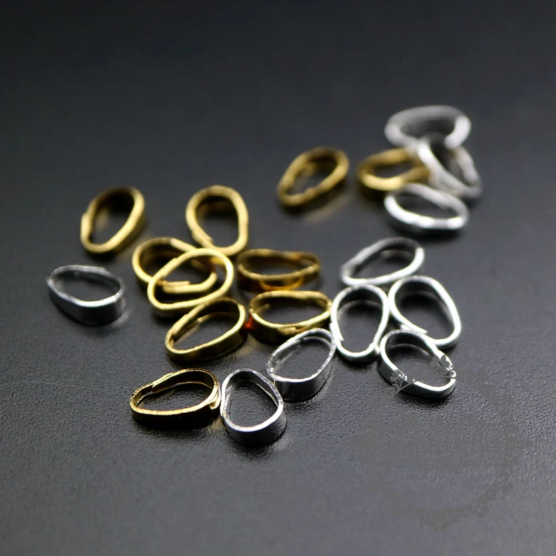 5x7mm gold,silver color simple pendant bail DIY custom supplies 1532019