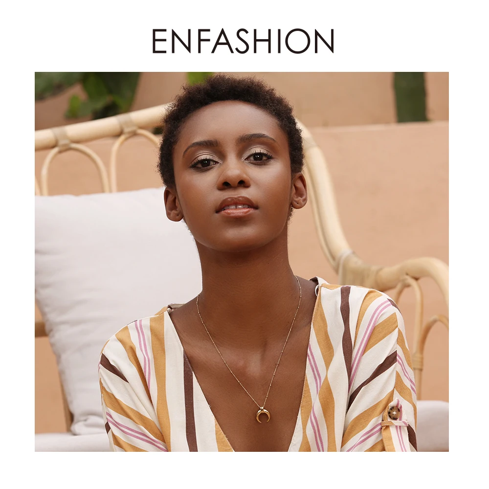 Comprar Collar de Luna enmoda para mujer, cadena larga de Color dorado, collares de declaración para hombres, joyería de acero inoxidable Boho 2019 Naszyjnik PM193003