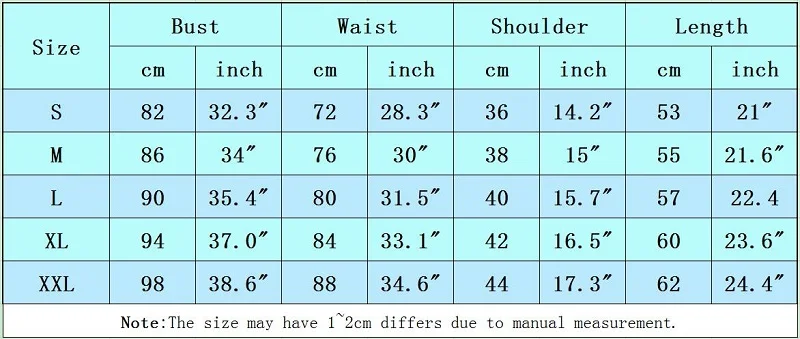 5-women t shirt size chart