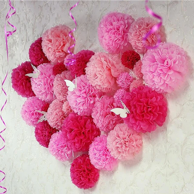 10pcs handmade 4 10cm tissue paper pom poms paper flower ball paper flower ball