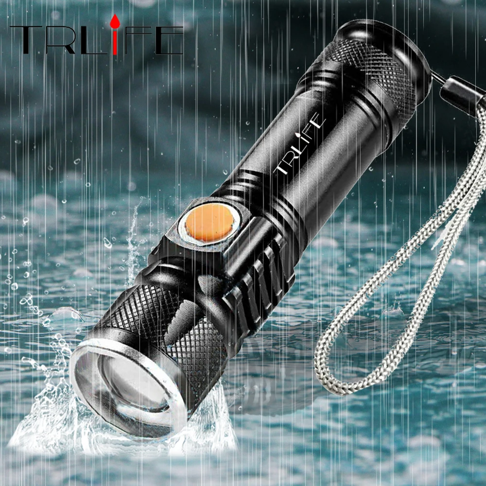 USB Inside Battery T6 Powerful Led Flashlight Portable Flash Light