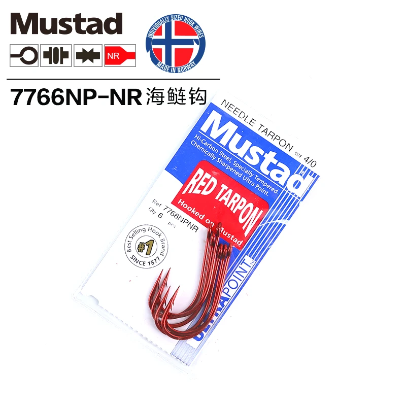 Mustad 7766 Fishing Barbed Hooks Black Fish Sea Beach Ultrapoint