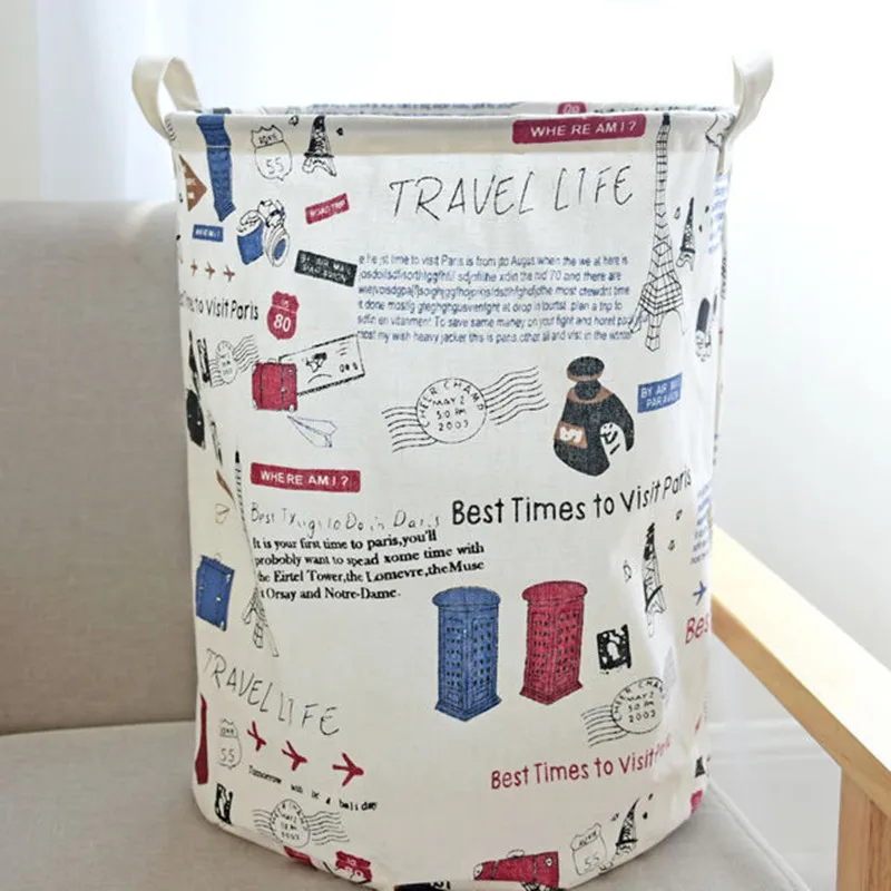 Linen Cloth Buckets Dirty Clothes children Storage baskets boxes