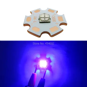 

Kiwilighting Korea LG5050 5W 5050 UV Purple 395NM 4Chips Led Emitter Lamp Light 6-7V 700mA 480-500mW For DIY Fishing Flashlight