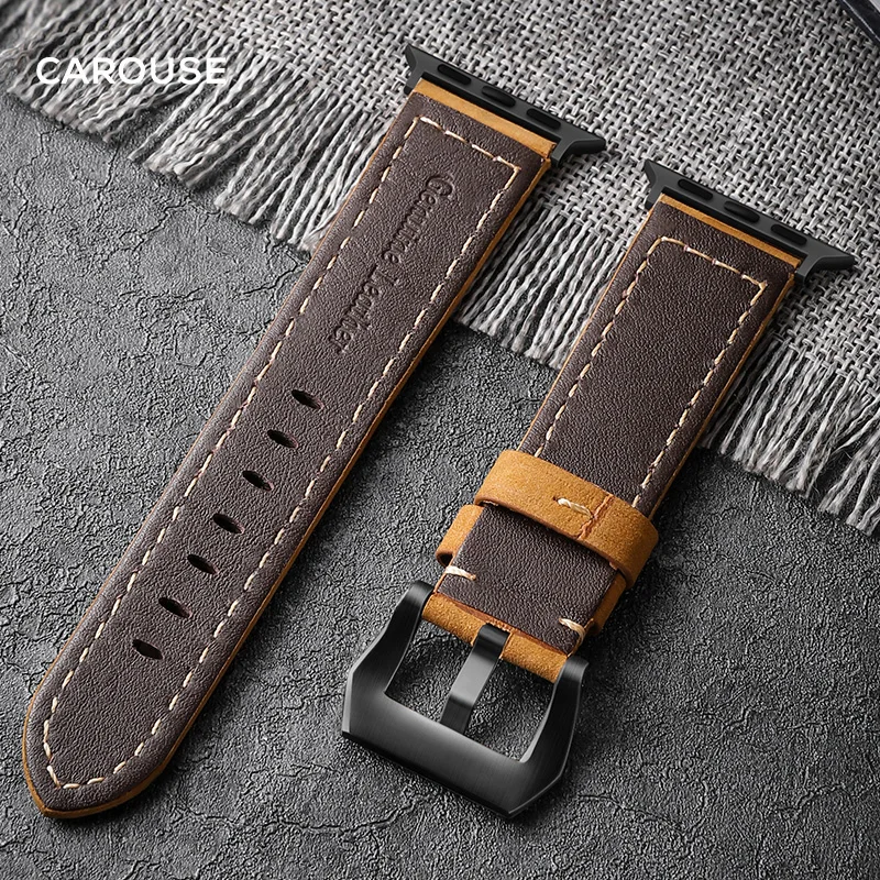 Ремешок кожаный для Apple Watch Band Series SE/6/5/4/3/2/1 42 мм 38 44 40 мм|Ремешки часов| |