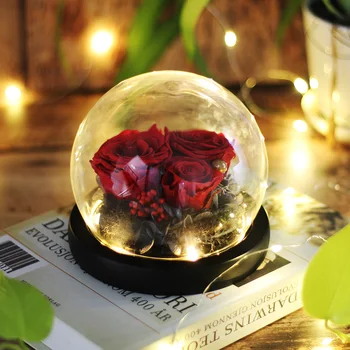 

2019 Hot Selling Creative 3 Roses Eternal Flowers Luminous Flowers Exquisite Display Gift for Girlfriend's Birthday from Mother