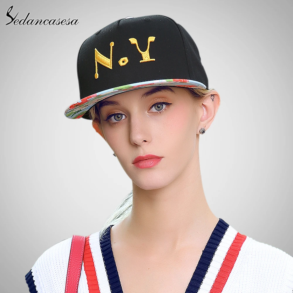 

Sedancasesa High quality Washed Cotton Adjustable embroidery Baseball Cap Unisex couple cap Fashion Leisure dad Hat Snapback cap