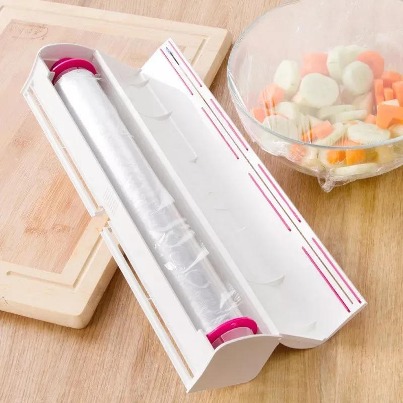 20cm30cm Cling Film Knife Sliding Blade Food Grade ABS Kitchen Tool Foil And Cling Film Wrap Dispenser Cutter For Food Film (12)