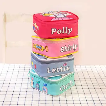 

1PC Fashion Cute Zipper Multifunction Travel Cosmetic Bag Makeup Brushes Eyeliner Tools Case Storage Bags Make up Tools Kit