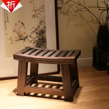 Наслаждайтесь скидкой [] дровяная половния табурет из дерева золото седло обувь Табурет османский табурет