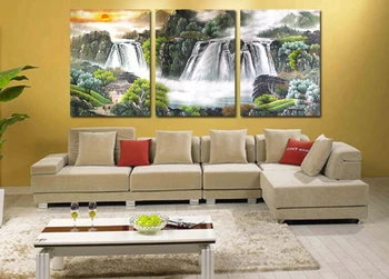 

Fallout 3 Panel Wall Art Chinese Waterfall Landscape Painting Unique Gift Online Contemporary Gallery Paintings For Living Room