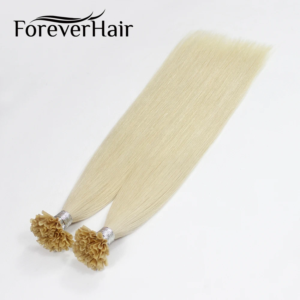 FOREVER HAIR 1 г/локон 16 "18" 20 "100% настоящие Remy наращивание волос красный Кератиновый наконечник натуральные человеческие волосы для наращивания 50