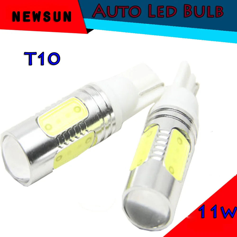 

2PCS 800lm  Fog Lamp LED cob  super bright car fog lights T10 reversing light brake light led Bulb 12V yellow red  White