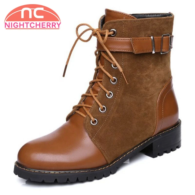

NIGHTCHER Size 30-47 Women Half Short Boots Zipper Metal Buckle High Heel Boots Women Winter Shoes Short Botas Women Footwear