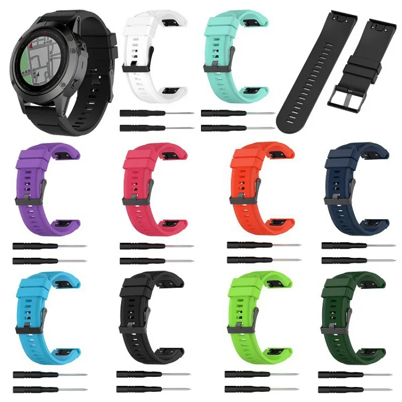 

Smart Watch Wrist Band Strap Textured Strap for Garmin Fenix5X Plus/fenix3 HR/D2 Bravo /quaitx3 /tactix Bravo /Descent Mk1