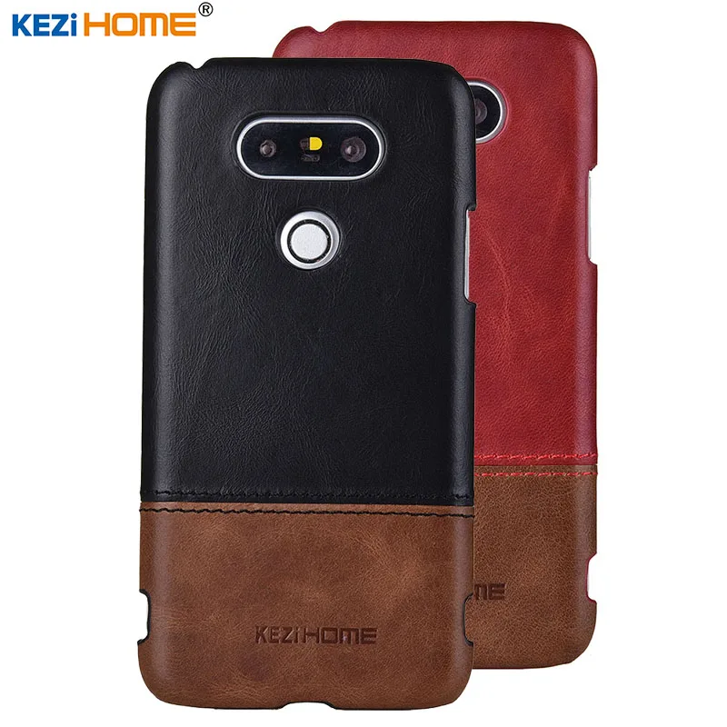 Case for LG G5 KEZiHOME Luxury Hit Color Genuine Leather Hard Back