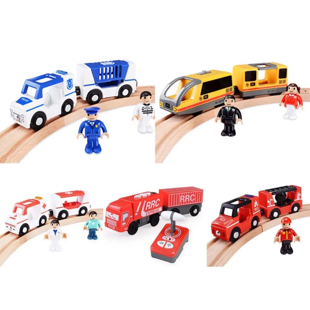 

Toys Train Set Electric Express Truck Magnetic Train Carriage Wooden Track Car Children Electric Toy Kids Christmas Gift