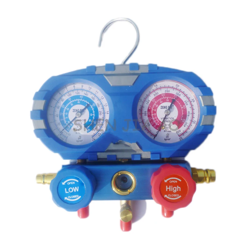 Precise anti-collision cold media tool R134 automobile air conditioner plus cold media pressure double gauge valve Precise anti-collision cold media tool R134 automobile air conditioner plus cold media pressure double gauge valve