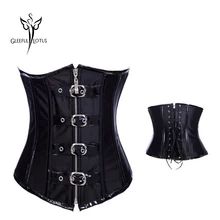 Горячая черная винтажная кожаная Коробочная Талия тренерские корсеты и бюстье-корсаж корсет пояс для женщин формирователь тела Триммер