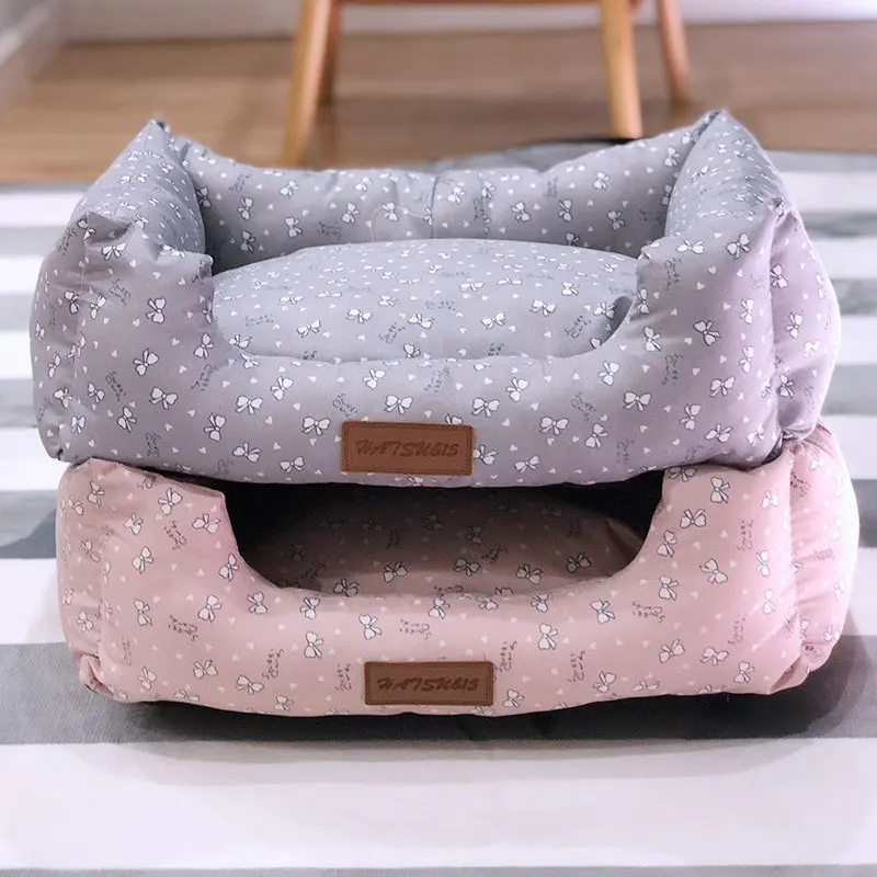 HEYPET хлопковая кровать для кошек домик домашних животных мягкий коврик маленьких