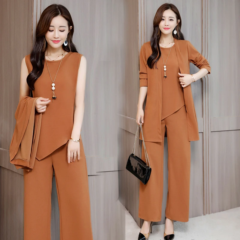 

2 piece set women pants suits and top cardigan plus size big large 3xl 4xl 5xl elegantn noble 3 piece set autumn winter clothes