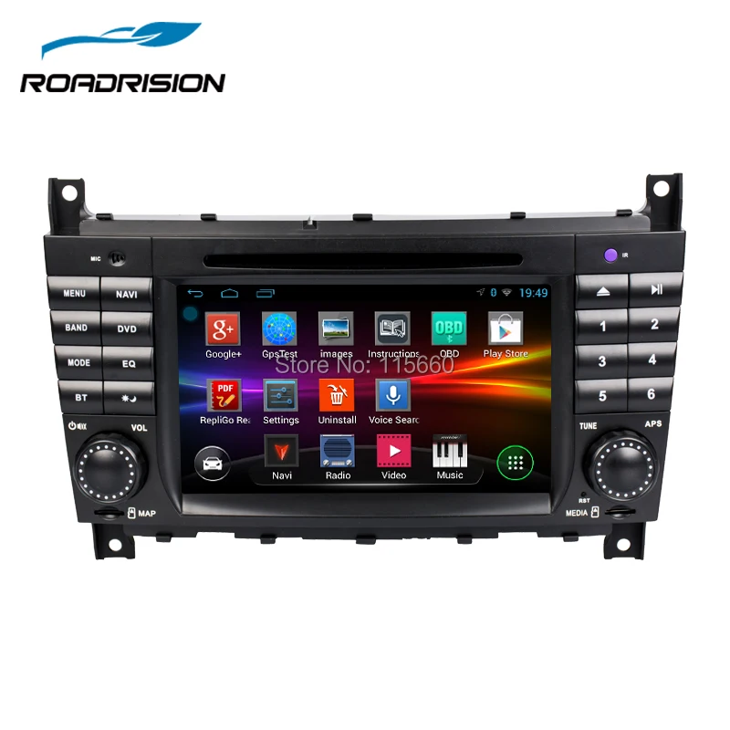 RoadRision 2DIN Android 6 0 Автомобильный DVD GPS Радио Навигация для Mercedes Benz W203 W209 W219 A Class A160 C C180