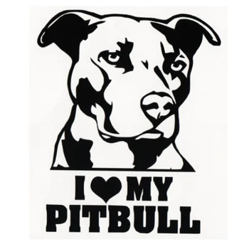 

(50 pieces /lot) Wholesale I LOVE MY PITBULL Dog Decals vinyl sticker for car auto truck laptop car styling
