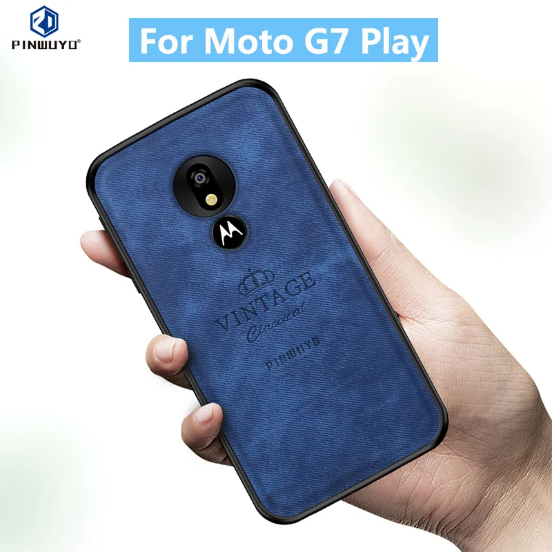 Оригинальный винтажный защитный чехол для телефона MOTO G7 PLAY PINWUYO из искусственной