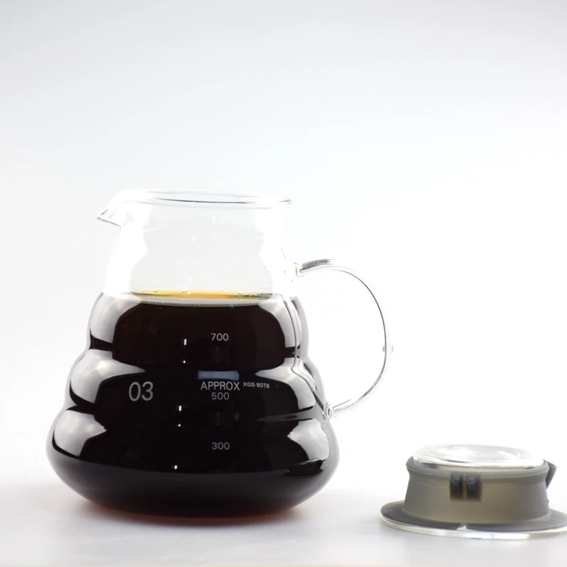 V60 капельного Limited 1 шт. Горячие Кофе Dripper Стиль сервер чайник 300 мл 600 мл 780 мл Чай горшок термостойкие Стекло укомплектованный Ciq