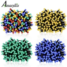 Солнечного света строки 200led 22 м и 100led 12 м Открытый Водонепроницаемый сказочных огней для сада газон Свадебная вечеринка украшение праздника