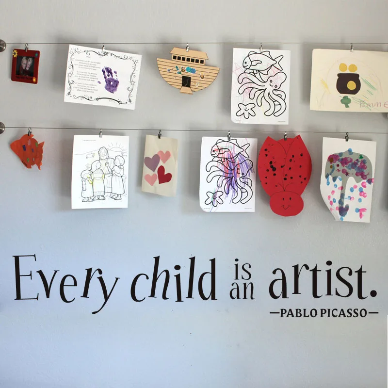 

DCTOP Every Child is an Artist Decal Vinyl Wall Sticker Bedroom Baby Kids Playroom Home Decor Removable Wallpaper