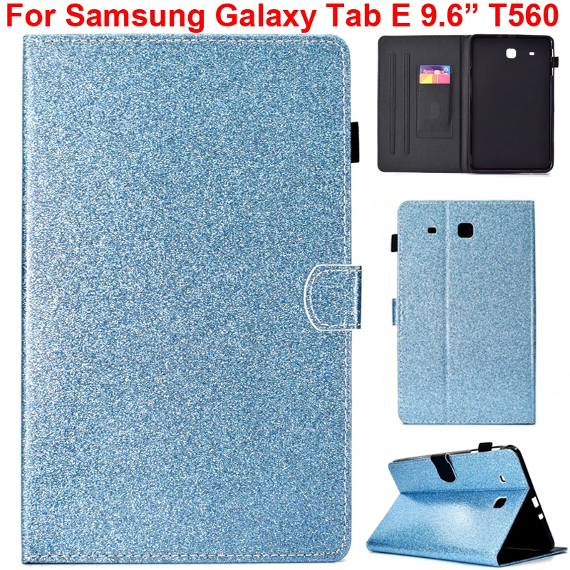 Блестящий чехол для Samsung Galaxy Tab E 9. 0 T560 чехол-подставка мягкий силиконовый из ТПУ